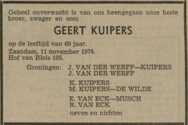 geert kuipers in 1974.